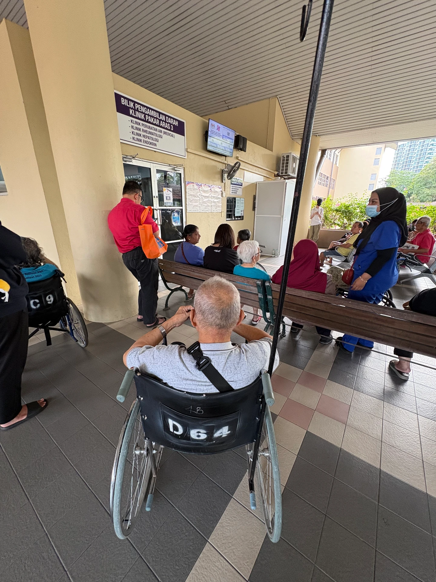 A hospital waiting area in Malaysia